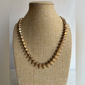 Gold L.A.M.B. nOir Collab Spike Necklace